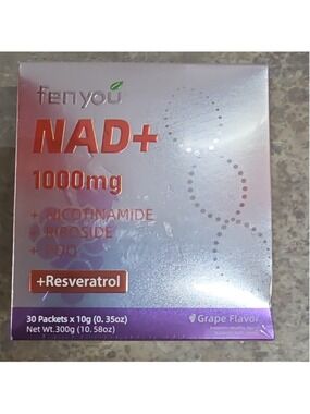 Fenyou NAD+ 1000mg Nicotinamide Riboside PQQ Resveratrol Grape 30 Packets